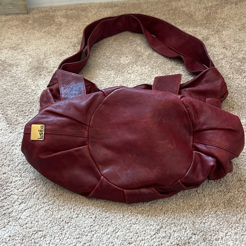 Kooba Red boho Leather shoulder purse - Picture 3 of 8